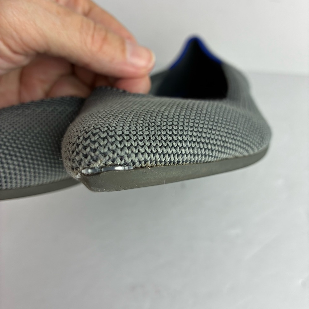 Rothy's Women's Pointed Knit Flats in Black and Gray - Picture 6 of 8